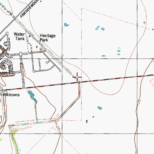 Topographic Map of Heritage Park Baptist Church, TX