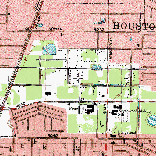 Topographic Map of First Missionary Baptist Church, TX