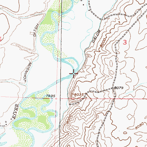 Topographic Map of Dalom Ditch, CO