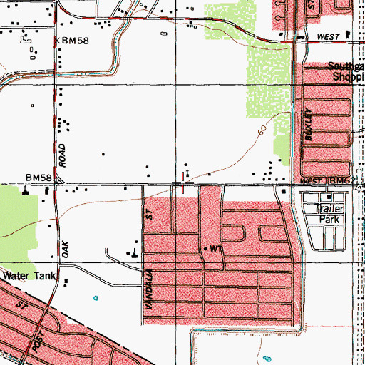 Topographic Map of Anderson Road Baptist Church, TX