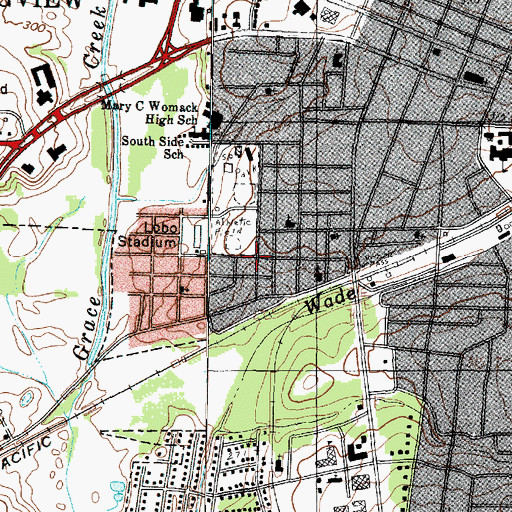 Topographic Map of First Apostolic Church, TX