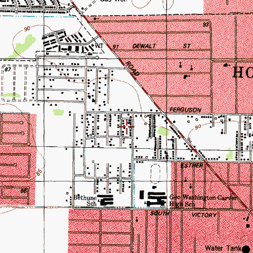 Topographic Map of Star Bethel Missionary Baptist Church, TX