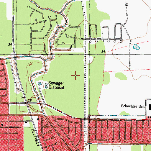 Topographic Map of Cornerstone Community Church, TX