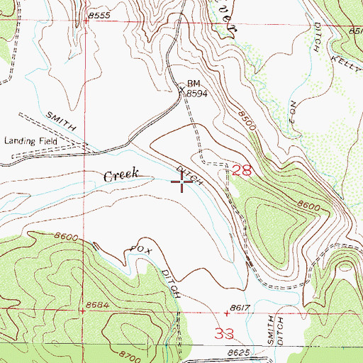 Topographic Map of Smith Ditch, CO