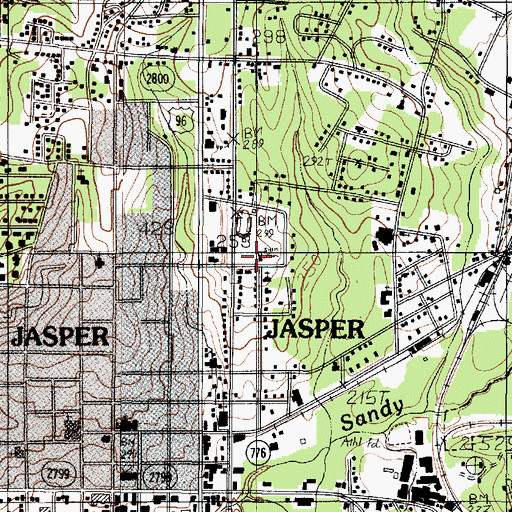 Topographic Map of Cornerstone Missionary Baptist Church, TX
