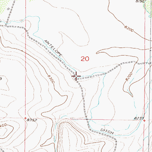 Topographic Map of Antelope Ditch, CO