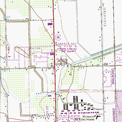 Topographic Map of First Spanish Assembly of God Church, TX