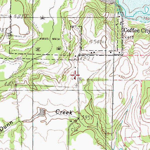 Topographic Map of Pine Springs Baptist Church, TX