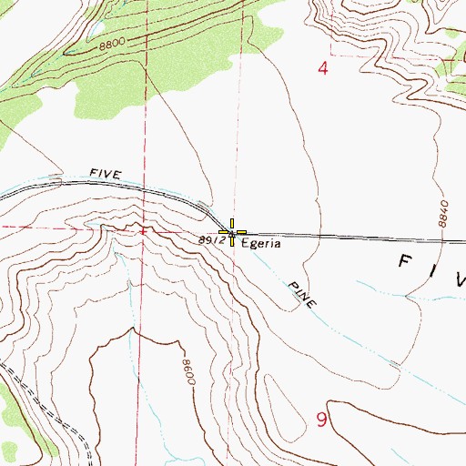 Topographic Map of Five Pine Mesa, CO