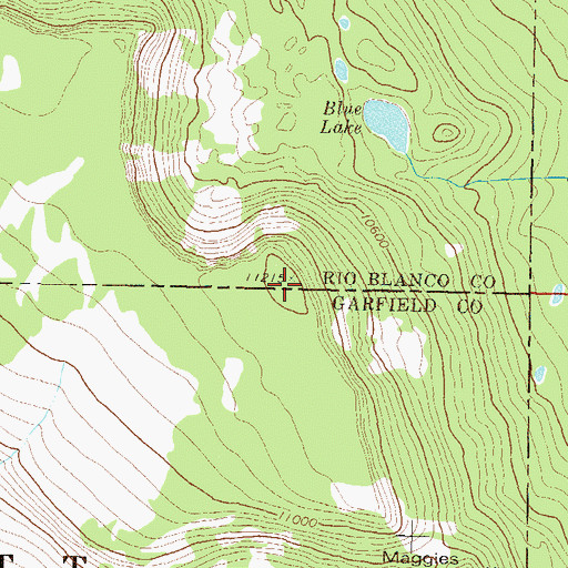 Topographic Map of Little Flat Tops, CO