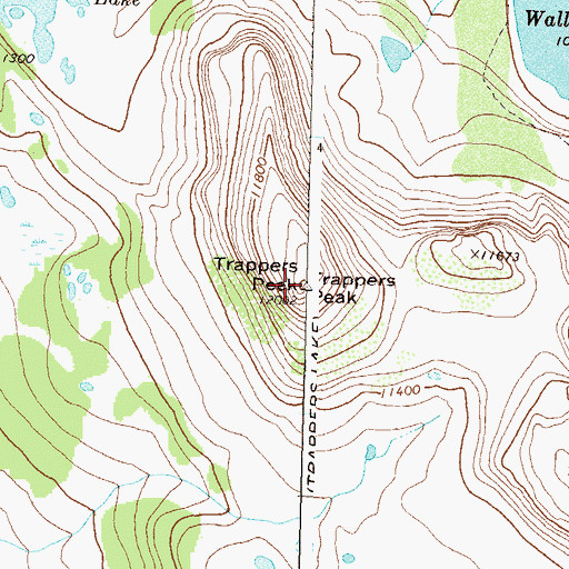 Topographic Map of Trappers Peak, CO