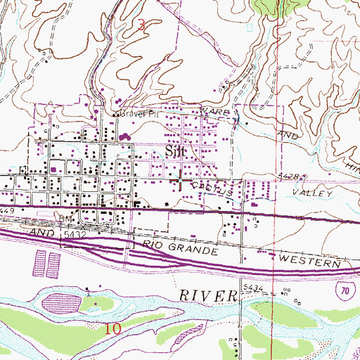 Topographic Map of Lower Cactus Valley Ditch, CO