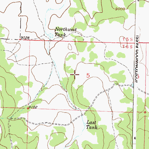 Topographic Map of Dock Flats, CO