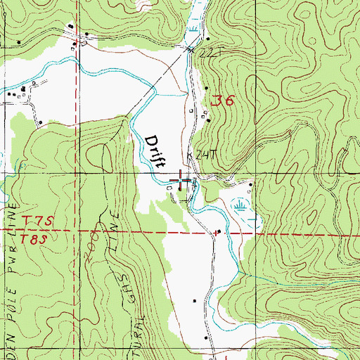 Topographic Map of Drift Creek County Park, OR