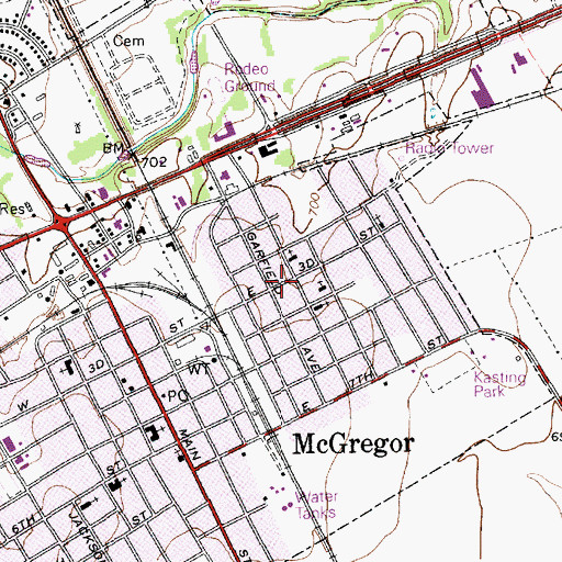 Topographic Map of Roberson Chapel African Methodist Episcopal Church, TX