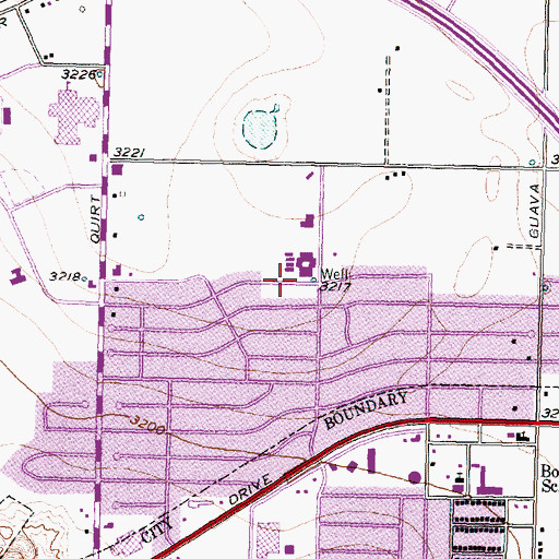 Topographic Map of Rising Star Baptist Church, TX