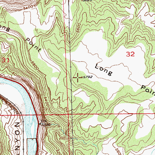 Topographic Map of Long Point, CO
