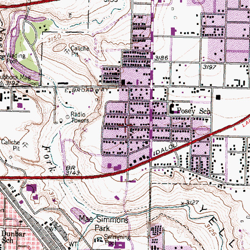 Topographic Map of Faith First Baptist Church, TX