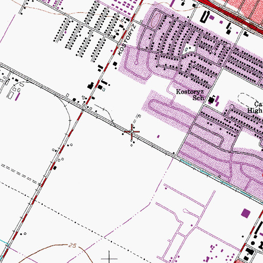 Topographic Map of Gethsemane Lutheran Church, TX