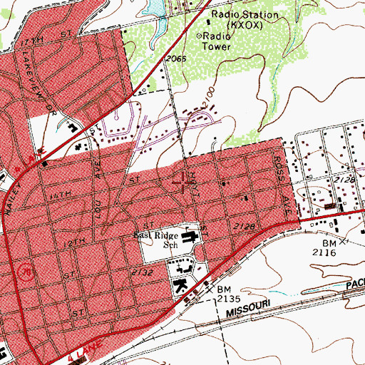 Topographic Map of Avondale Baptist Church, TX