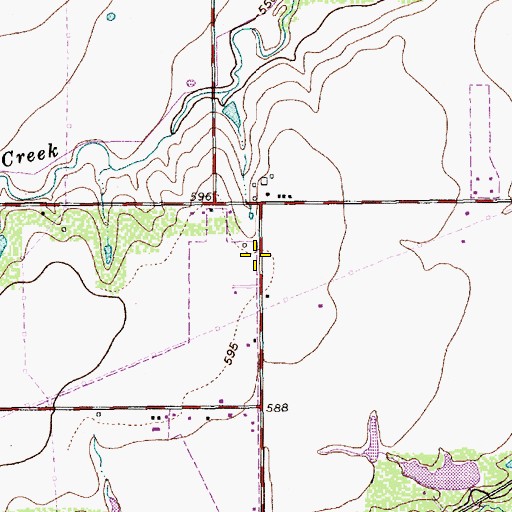 Topographic Map of First Baptist Church Webb, TX