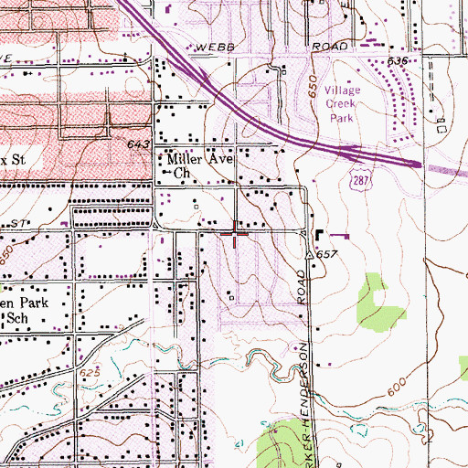 Topographic Map of Bethesda Missionary Baptist Church, TX