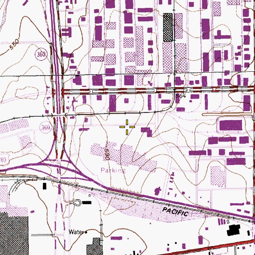 Topographic Map of Iglesia de Dios Pentecostal Mi Templo Sinai Church, TX