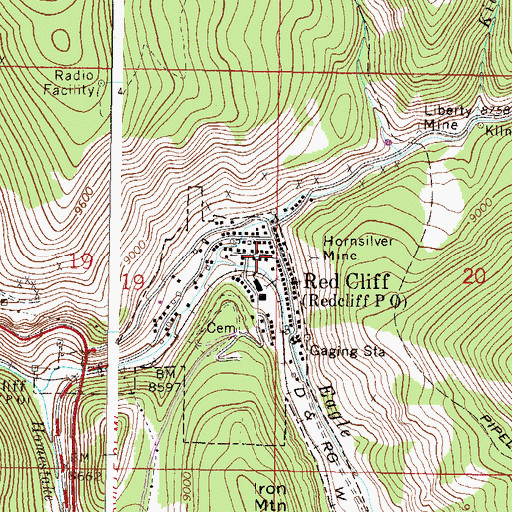 Topographic Map of Red Cliff, CO