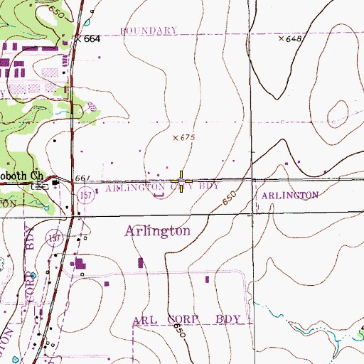 Topographic Map of Saint Andrew United Methodist Church Systems, TX