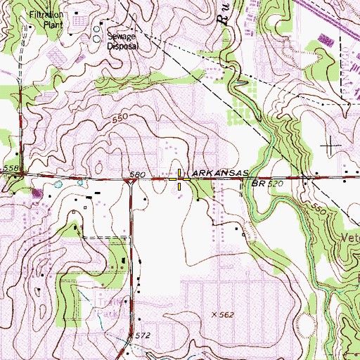 Topographic Map of Holy Cross Lutheran Church, TX