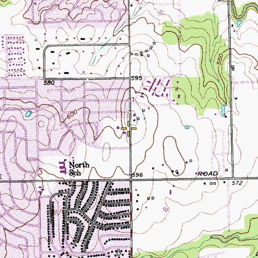 Topographic Map of Church of God of Prophecy, TX