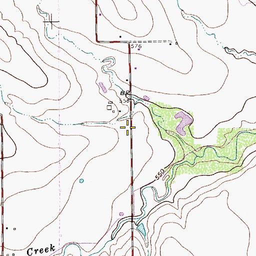 Topographic Map of Church of Christ - New York Avenue, TX