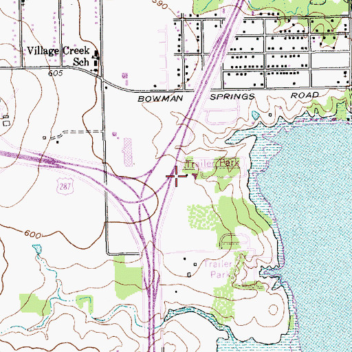 Topographic Map of Judea Missionary Baptist Church, TX