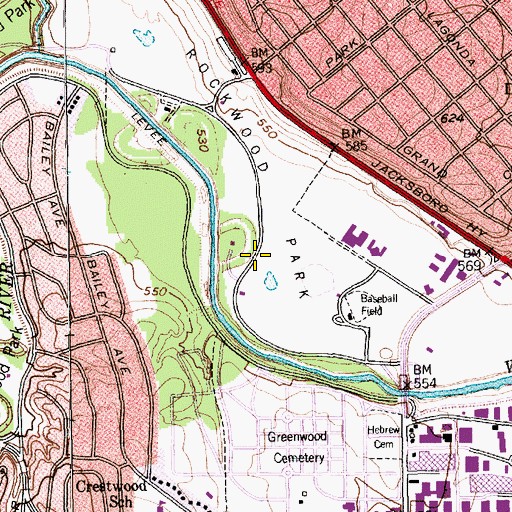 Topographic Map of Korean Baptist Church of Fort Worth, TX