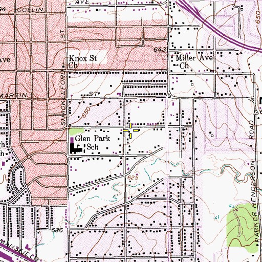 Topographic Map of New Golden Gate Baptist Church, TX