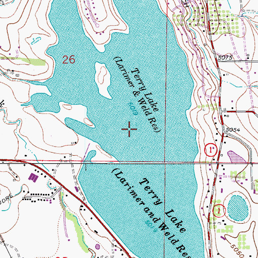 Topographic Map of Terry Lake, CO