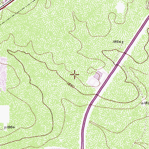 Topographic Map of Paul Ann Baptist Church, TX