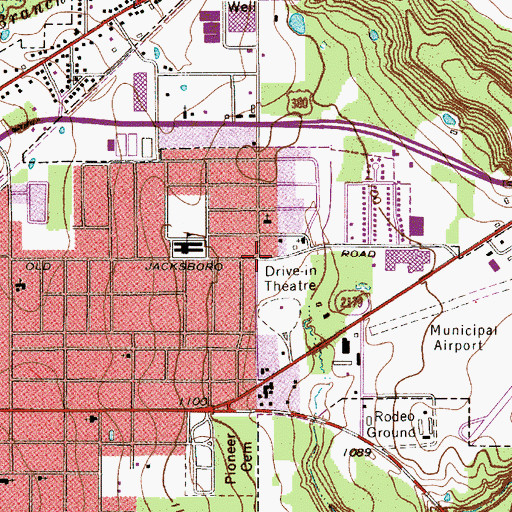 Topographic Map of Grace Chapel Church, TX