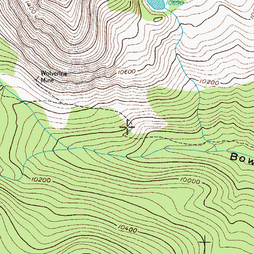 Topographic Map of Bowen Trail, CO