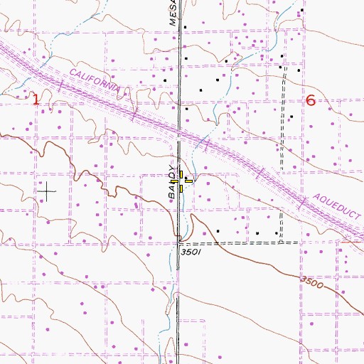 Topographic Map of Brylane Post Office, CA