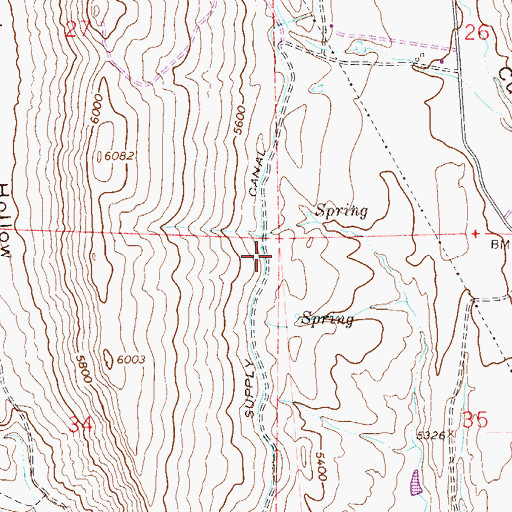 Topographic Map of Saint Vrain Supply Canal, CO