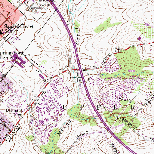 Topographic Map of Tindey Run, PA
