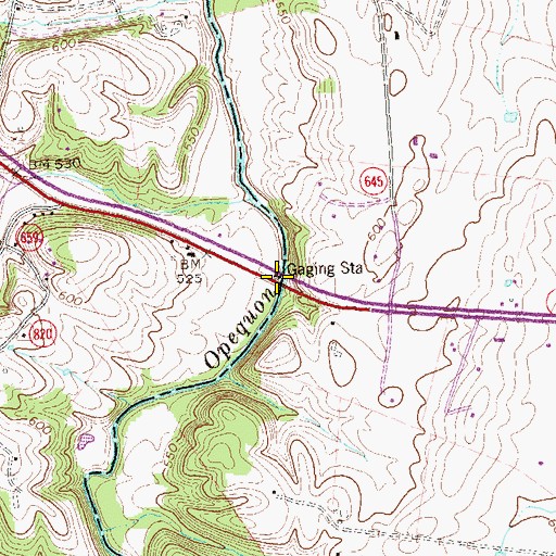 Topographic Map of Berryville Crossing, VA
