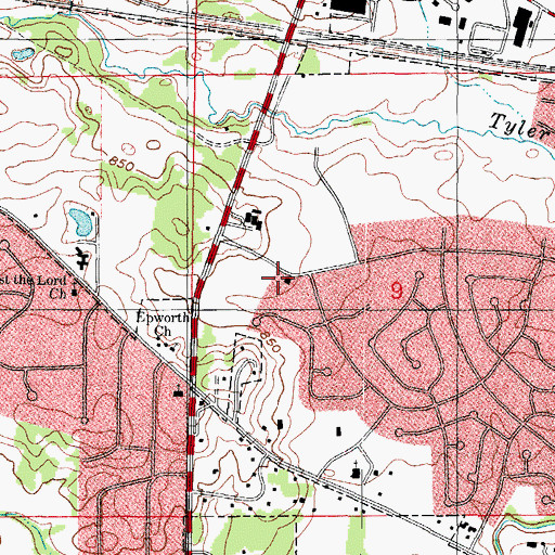 Topographic Map of Elgin Fire Department Station 3, IL