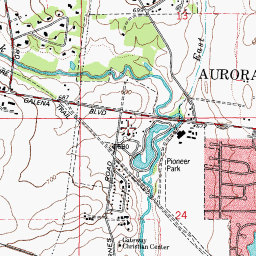 Topographic Map of Blackberry Farms Historic Site, IL