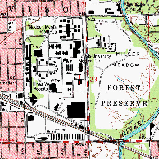 Topographic Map of Mulcahy Center, IL