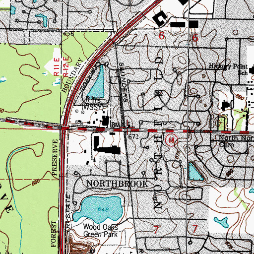 Topographic Map of North Northfield United Methodist Church, IL