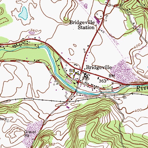 Topographic Map of White Township School, NJ