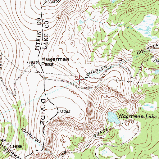 Topographic Map of Charles H Boustead Tunnel, CO