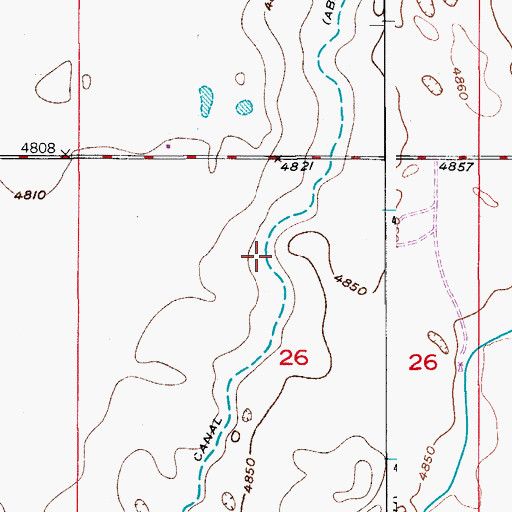Topographic Map of West Neres Canal, CO
